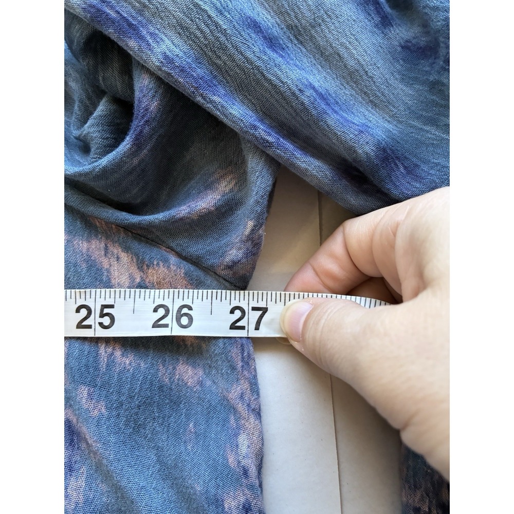 Umgee Tie-Dye Mini Dress With Bell Sleeves Sz Large Blue Boho Festival Flowy - Picture 7 of 9